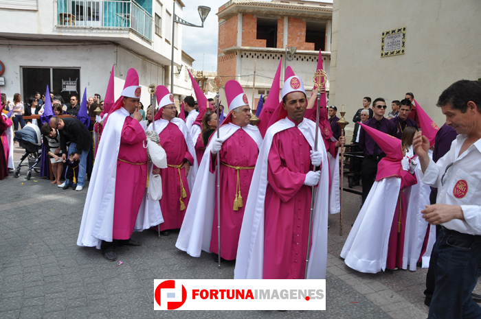 Procesión del Santo Encuentro del Viernes Santo por la mañana en la Semana Santa de Fortuna